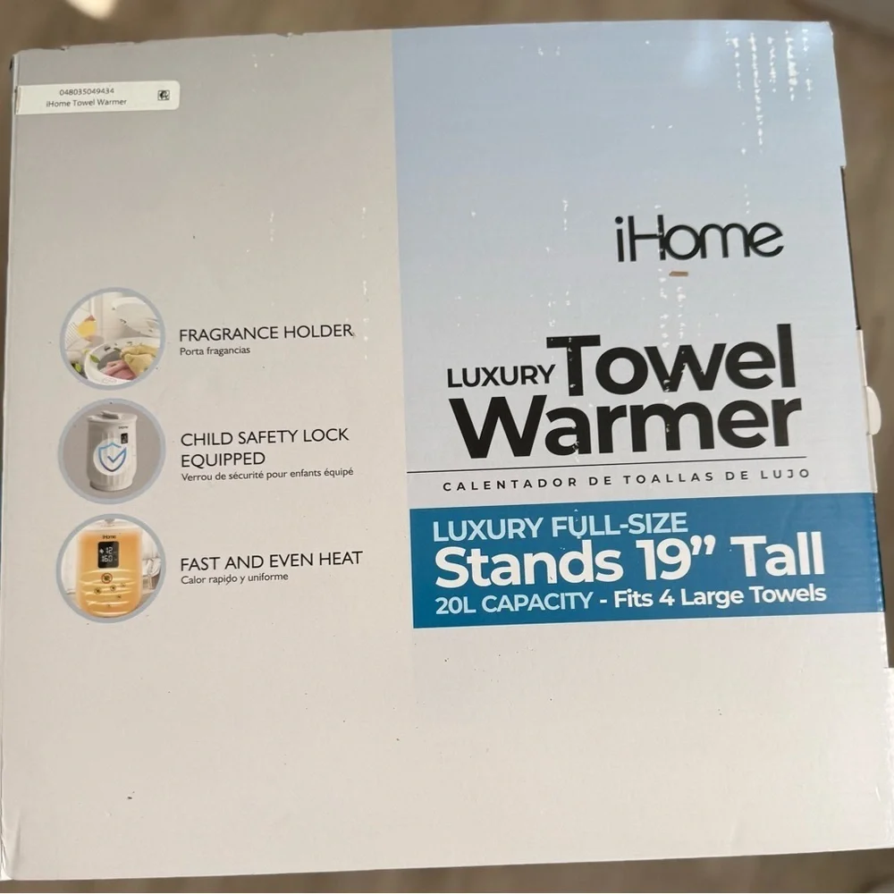 iHome Luxury 20L Towel Warmer Bucket Spa Heater Fast Heat Home Bathroom
